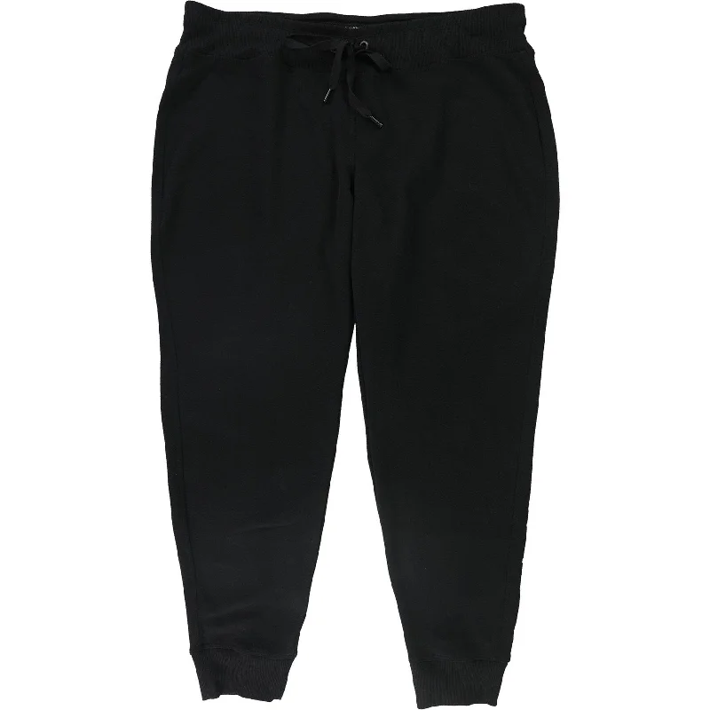 Comfortable Lifestyle Calvin Klein Womens Logo Casual Jogger Pants, Black, 3X