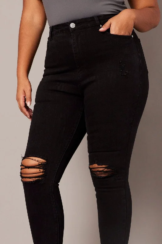 Casual Chic Outfits Black Skinny Jeans High Rise