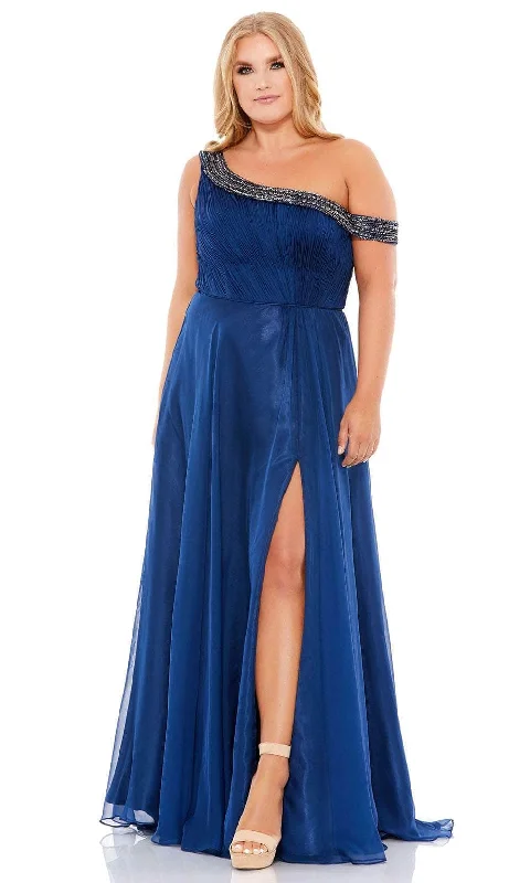 Classic Comfort Mac Duggal 67727 - Asymmetrical Beaded Prom Gown