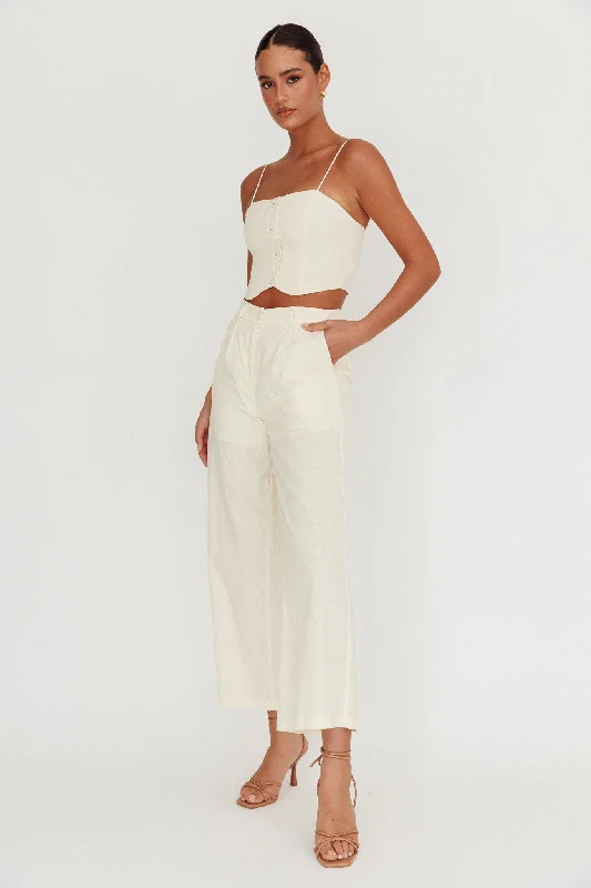 Relaxed Fits Breathless Wide Leg Pant Oat