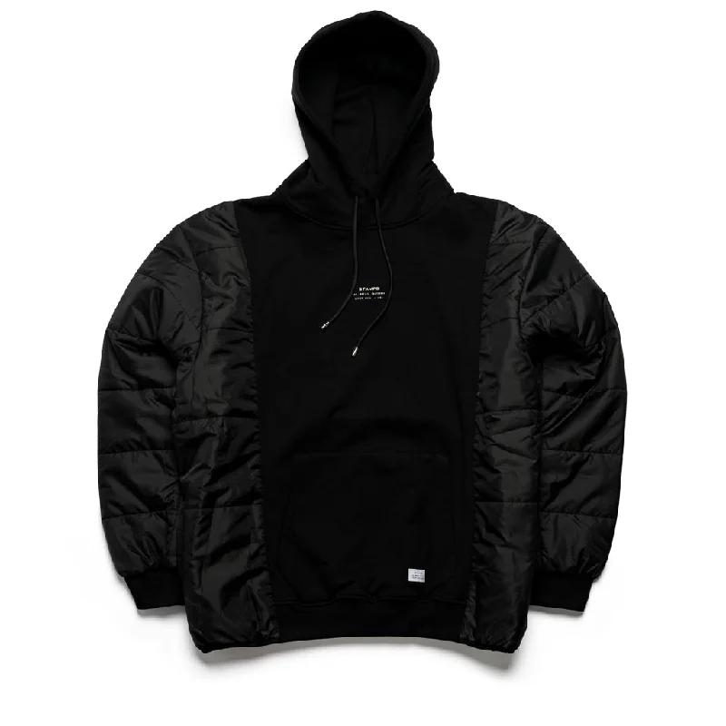 Relaxed Tops Stampd Stacked Puffer Hoodie - Black