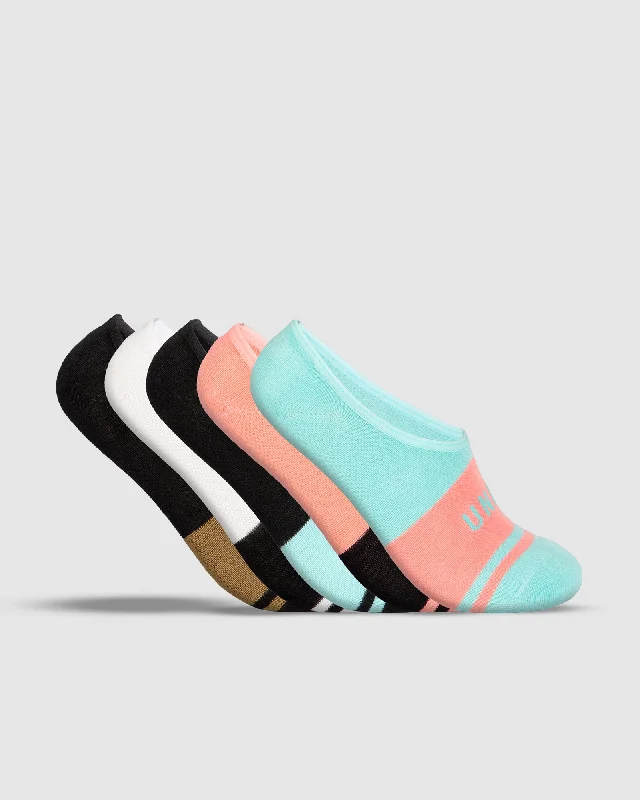 Easy Chic Wear UNIT Equip Ladies Bamboo Invisible Socks - 5 Pack