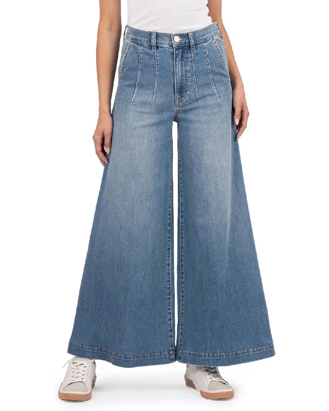 Relaxed Clothing Goldie High Rise Super Wide Leg Jeans In Unlimited