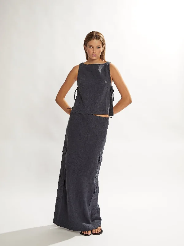 Comfy Dress Evie Maxi Skirt Navy