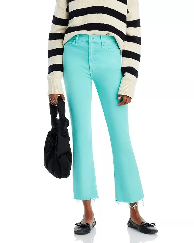 Soft Feel Hustler Ankle Fray Flare Leg Jeans In Cascade