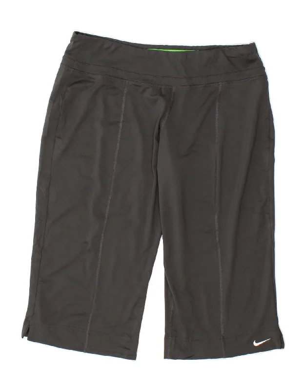 Cozy Essentials ADIDAS Womens Dri Fit Sport Shorts UK 16 Large  Grey Polyester