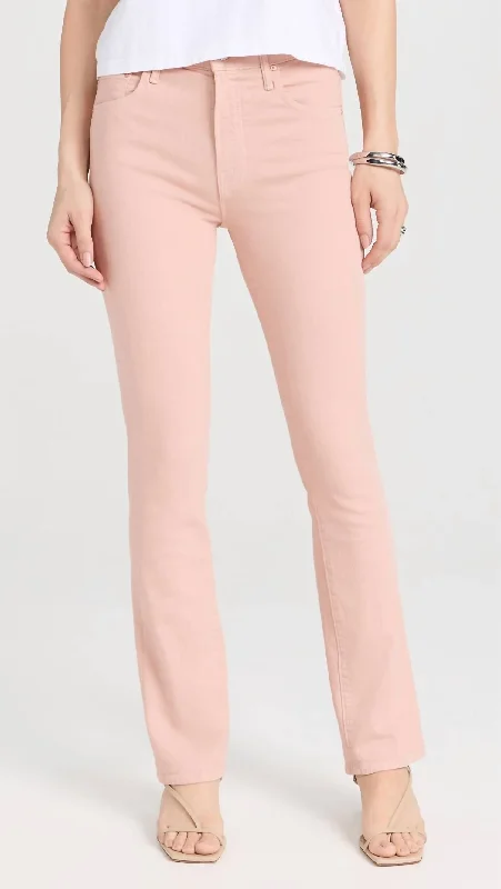 Cozy Essentials Insider Hover High Rise Straight Jeans In Peach Parfait