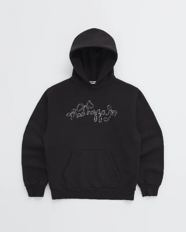Warm Wear Bow Fleece Hoodie