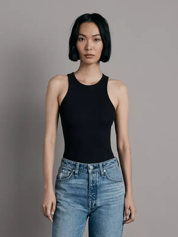 Urban Chic Essential Rib Tank - Black