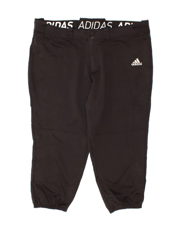 Casual Comfort ADIDAS Womens Tracksuit Trousers Joggers UK 18 XL W40 L20 Black Polyester