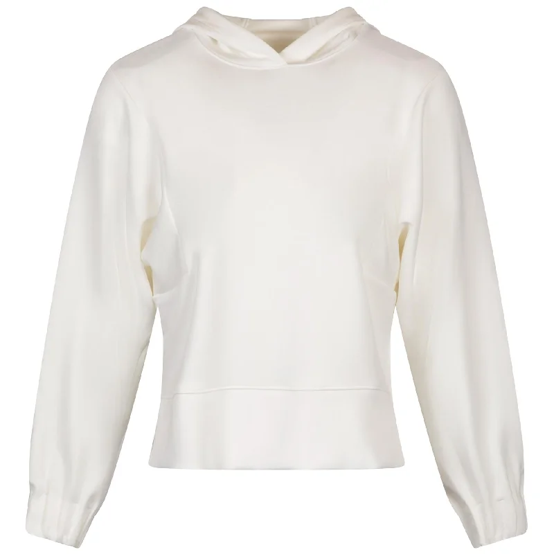 Versatile Outfits Womens Flora Knit Hoodie Soft White - SS25