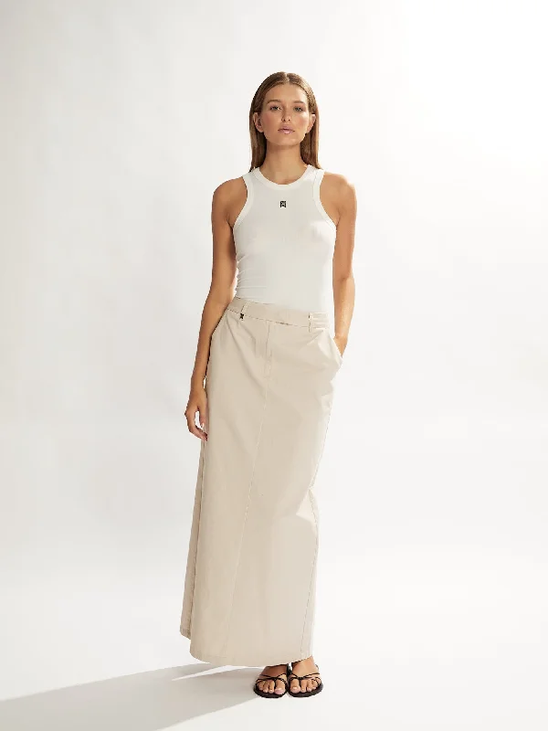 Soft Textures Maverick Maxi Skirt Almond