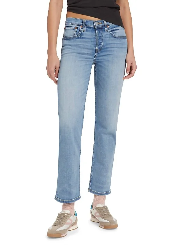 Comfortable Lounge Wear Mid Rise Stove Pipe Jean In Hacienda