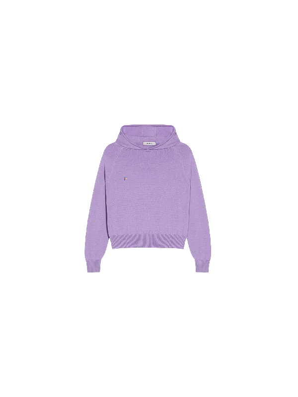 Stylish Jackets Kids Merino Wool Hoodie—orchid purple