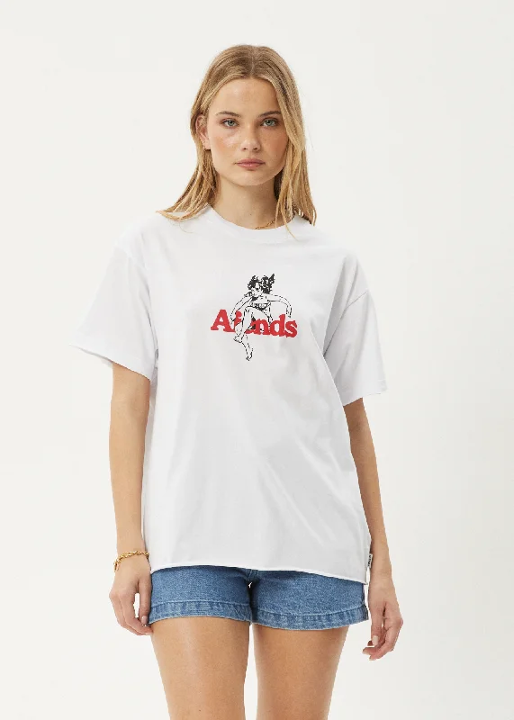 Comfortable Fashion Looks AFENDS Womens No Fury - Oversized T-Shirt - White
