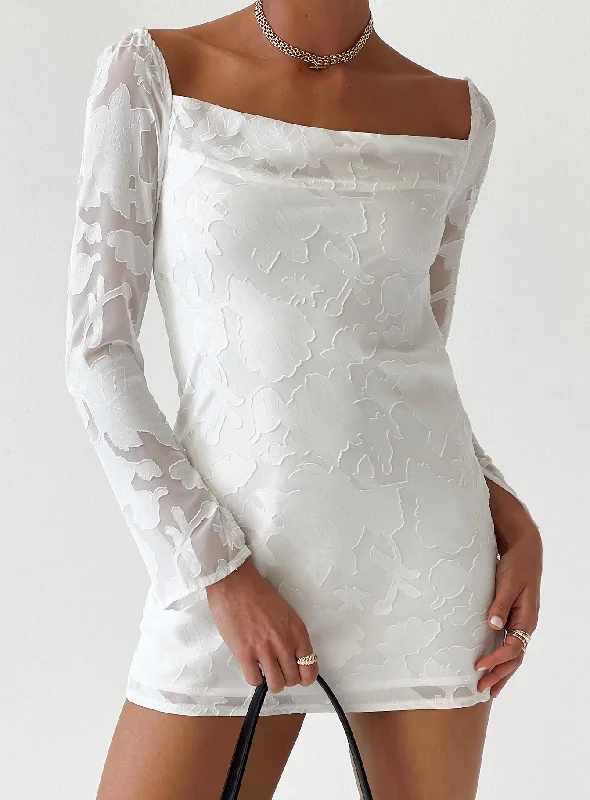 Soft Looks Star Power Mini Dress White
