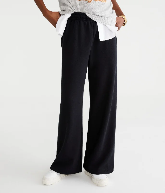 Casual Chic Outfits Aeropostale Mid-Rise Wide Leg Sweatpants