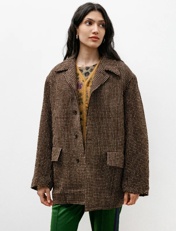 Easy Comfort Style Car Coat Mall Cloth Brown