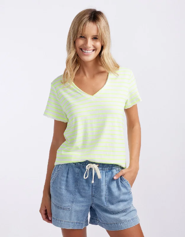 Everyday Style Neon Vee Tee - Neon Yellow