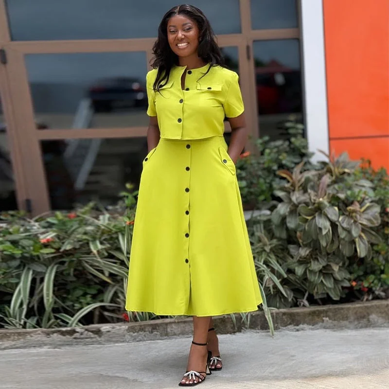 Cozy Essentials Summer Short Sleeves Tops & Skirts Suits