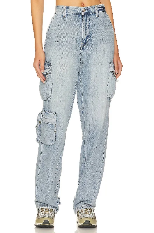 Comfy Pants Bobbie Mid Rise Loose Straight Jean In Varsity