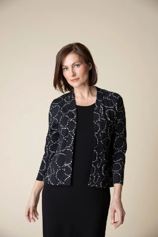 Elegant Dressing Circles Open Front Jacket