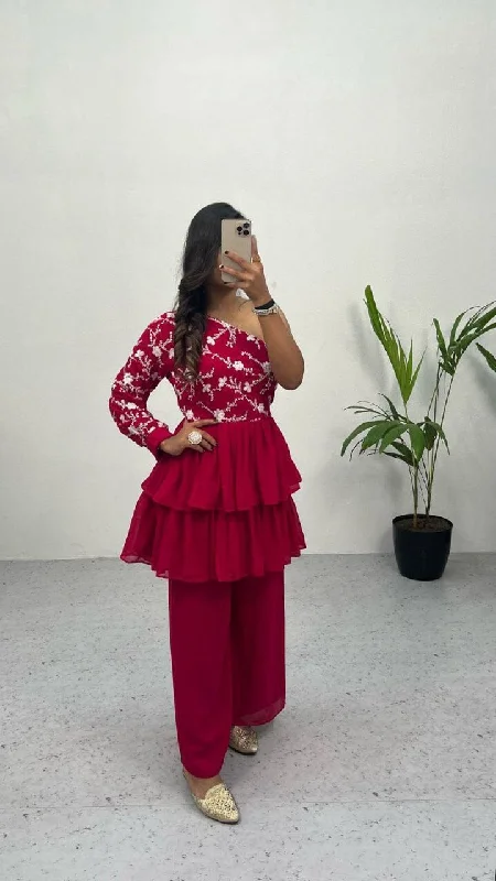 Relaxed Weekend Wear RC 263 Designer Heavy Georgette Top and Palazzo Suit