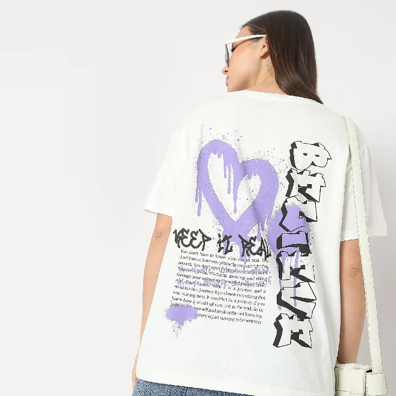 Elegant Fit Oversize Graphic T-Shirt