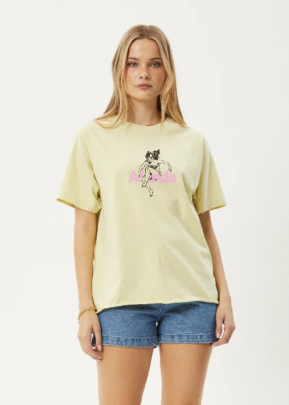 Comfortable Sweaters AFENDS Womens No Fury - Oversized T-Shirt - Lemongrass