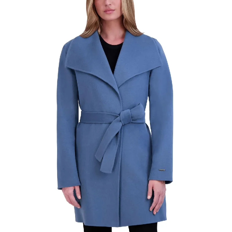 Urban Chic Tahari Ella Women's Wool Blend Double Face Warm Wool Wrap Coat