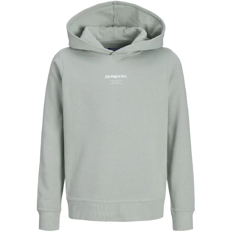 Light Comfort Jack & Jones Junior Aqua Gray Tarmac Camo Back Print Hoodie
