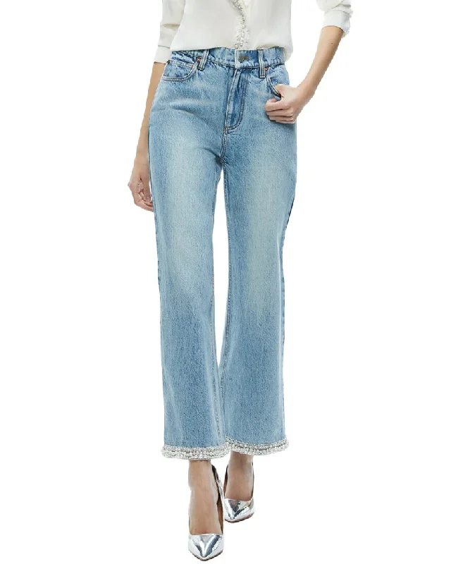 Comfy Dress alice + olivia Ora High-Rise Embellished Jean