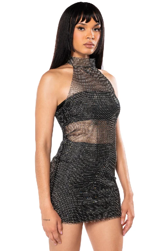 Comfortable Sweaters PIPER RHINESTONE MINI DRESS