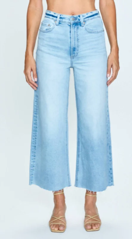 Relaxed Fashion Lana High Rise Ultra Wide Leg Crop Jeans In Blase