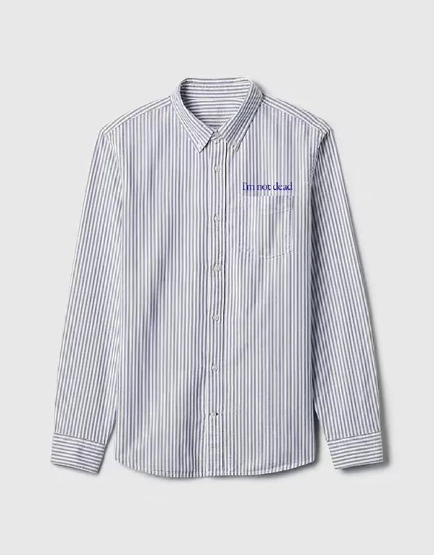 Easy Wear Chic I'm Not Dead Embroidered Shirt