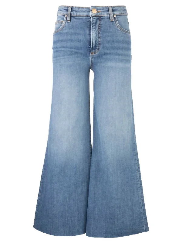 Cozy Fashion Trends Ryan High Rise Fab Ab Super Wide Leg Raw Hem In Adaptability