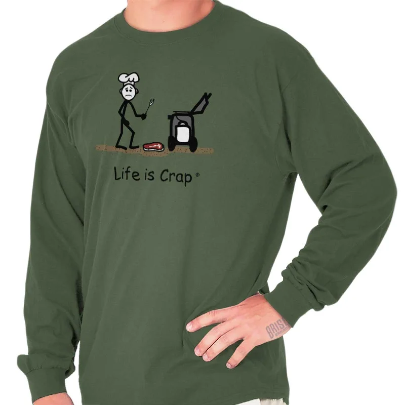 Weekend Comfort Wear BBQ Steak Drop Long Sleeve Tee