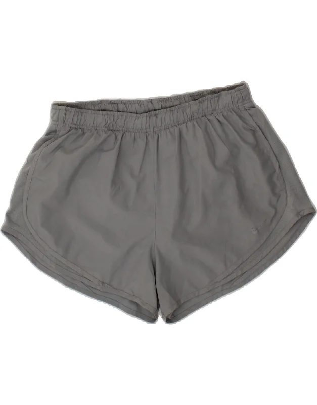 Relaxed Fit Wear NIKE Womens Dri Fit Sport Shorts UK 18 XL  Grey Polyester
