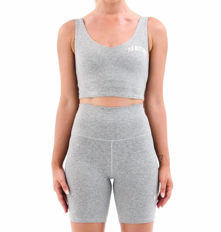 Cozy Fitting Camino Sports Bra In Grey Marl