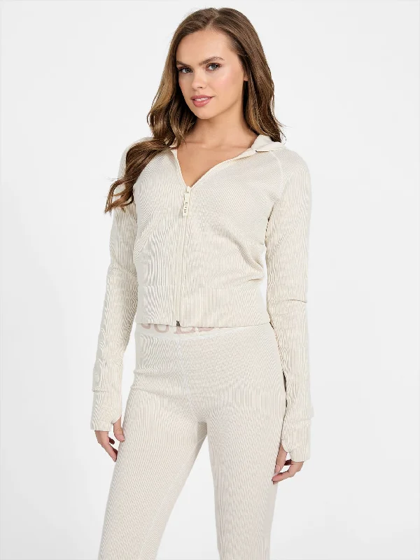 Versatile Outfits Cordova Rib-Knit Zip Jacket