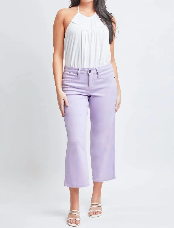 Cozy Fitting Missy High-Rise Hyperstretch Wide Leg Jeans In Lavender