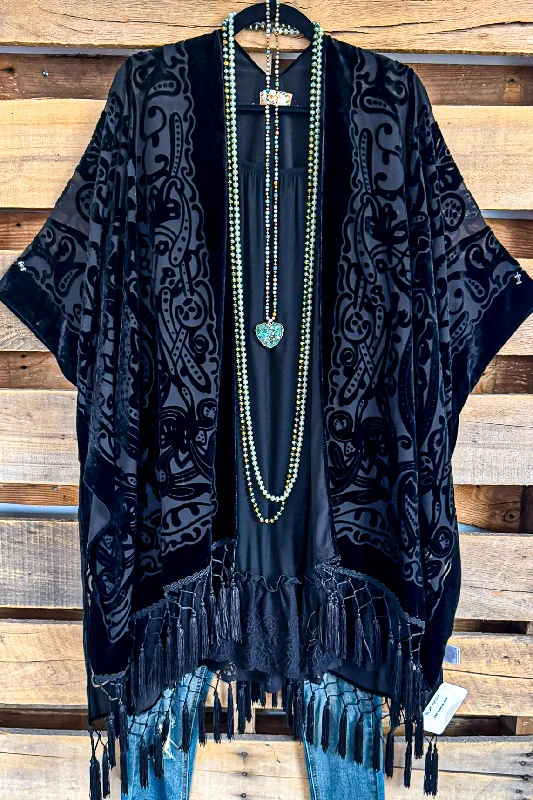 Easygoing Fashion Wrapped In Greatness Kimono - Black