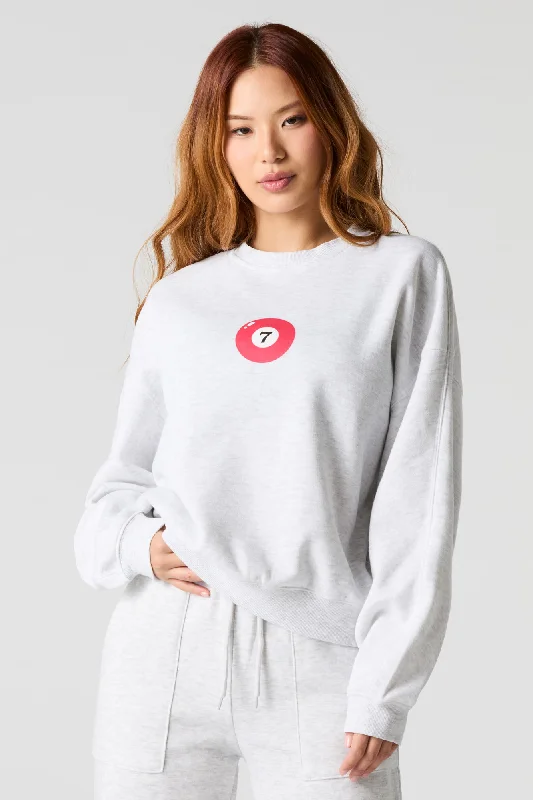 Cozy Knits 7 Pool Ball Graphic Fleece Sweatshirt