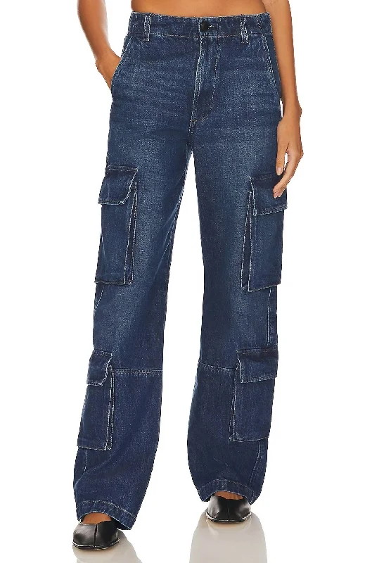Modern Chic Delena Denim Cargo Jean In Alma