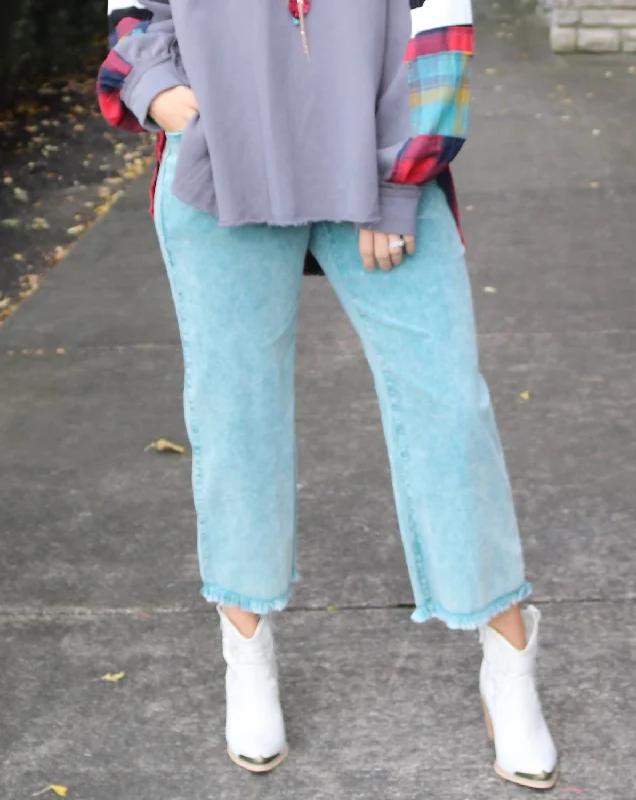 Layered Style Seek Adventure Pants In Aquamarine