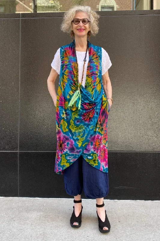 Easy Chic Dramatic Tie Dye Vest