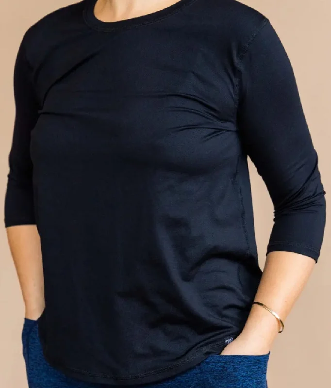 Comfortable Sweaters Performance Quarter Sleeve - Black
