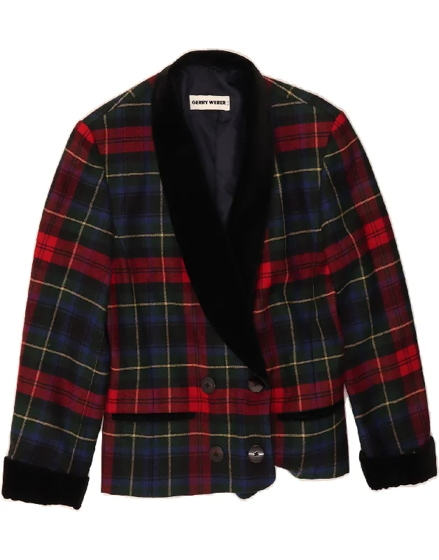 Relaxed Fit Wear GERRY WEBER Womens Blazer Jacket EU 40 Medium Multicoloured Check
