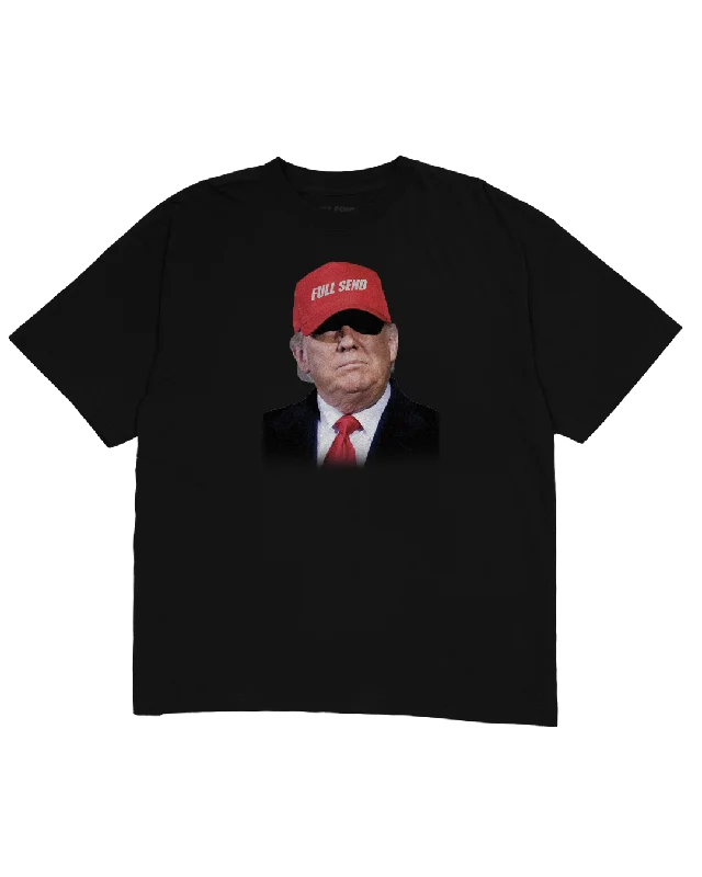 Layered Style Trump Hat 2 Black T-Shirt