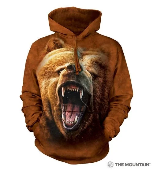 Comfortable Fitwear The Mountain® Grizzly Growl Unisex Sweatshirt Hoodie